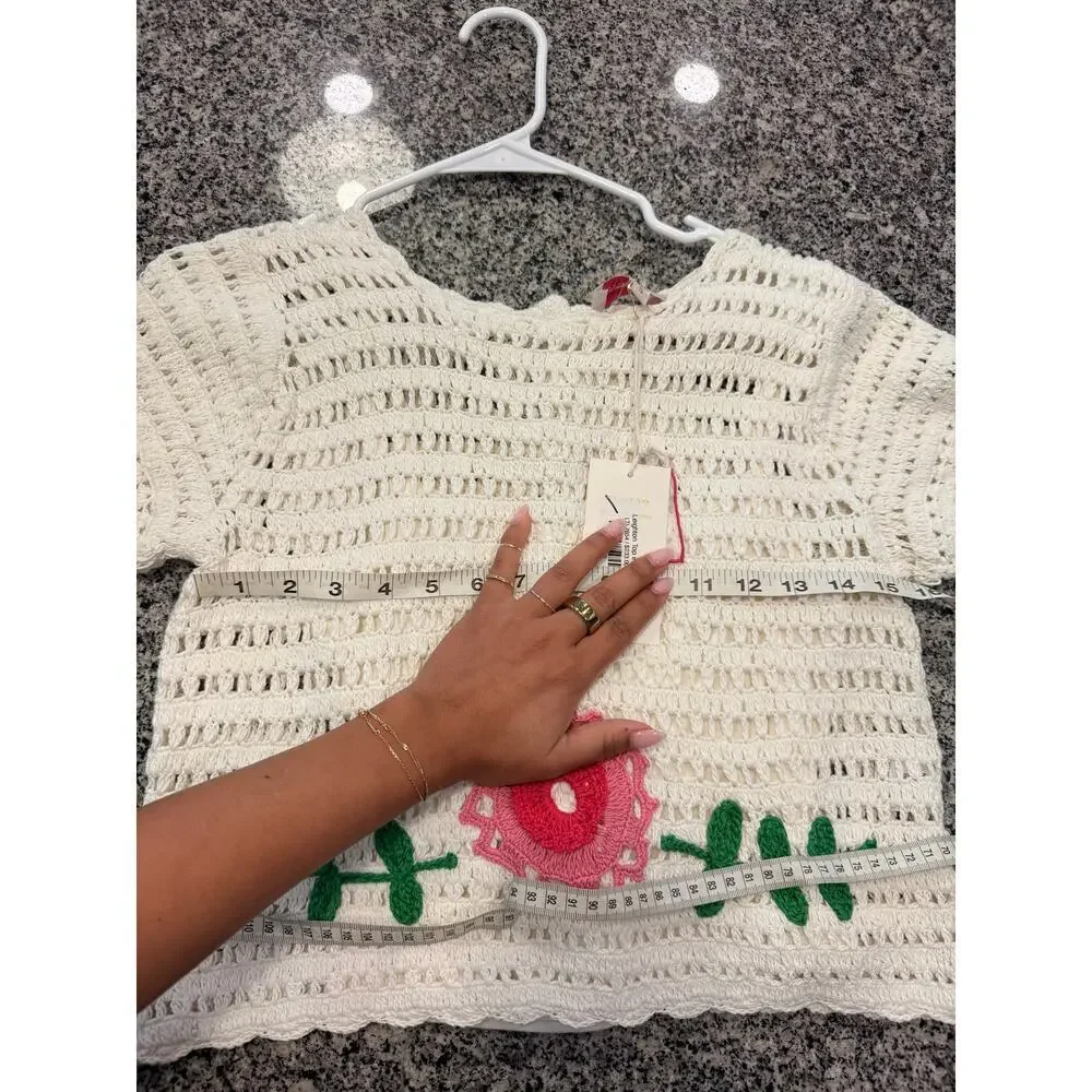 Love The Label Crochet Floral Two-Piece Set – Size Small – NWT
